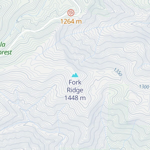 Map of Fork Ridge