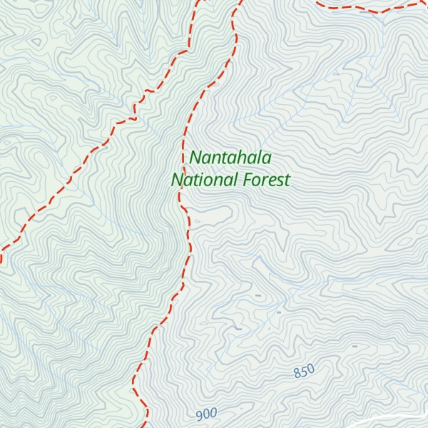 Map of Caney Lead