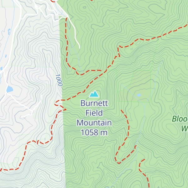 Map of Burnett Field Mountain