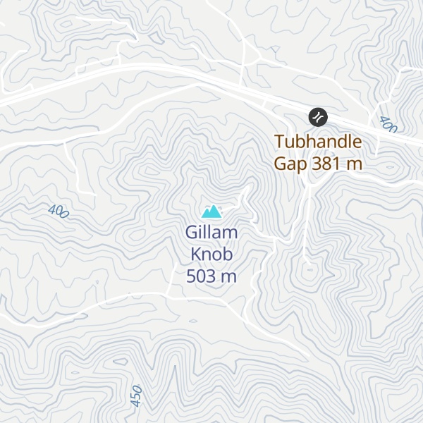 Map of Gillam Knob