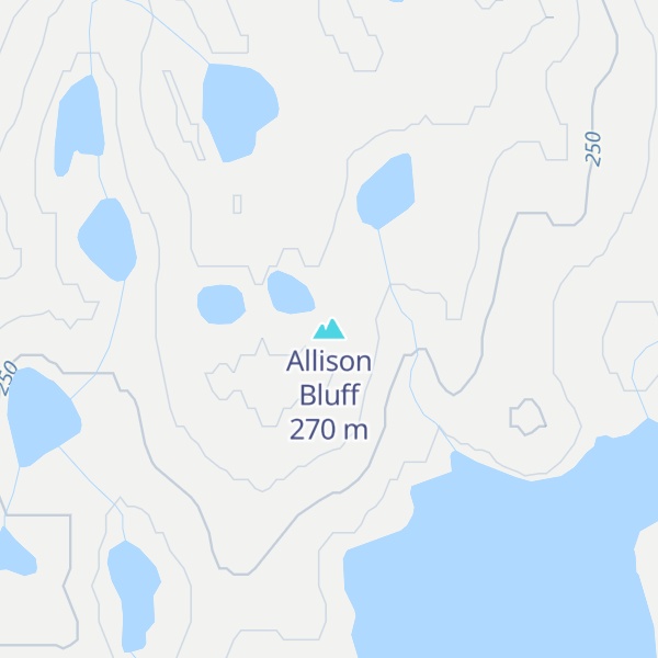 Map of Allison Bluff