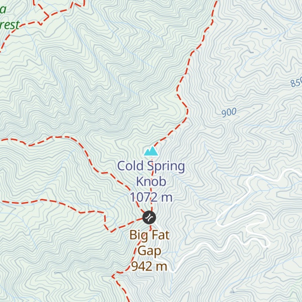 Map of Cold Spring Knob