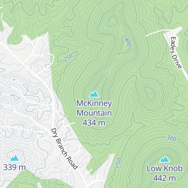 Map of McKinney Mountain