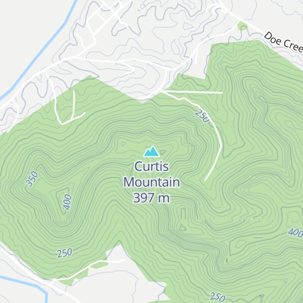 Map of Curtis Mountain