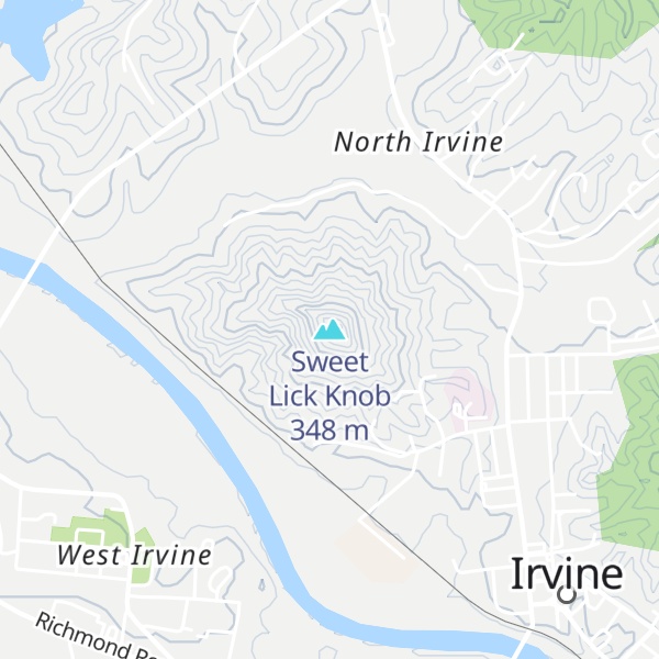 Map of Sweet Lick Knob