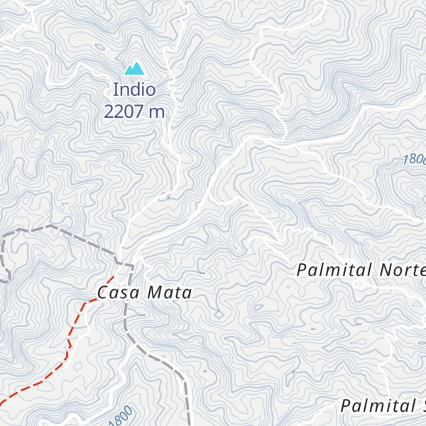 Map of Cerro Caragral