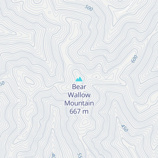Map of Bear Wallow Mountain