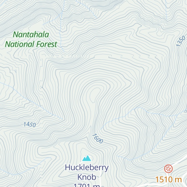 Map of Little Huckleberry Knob