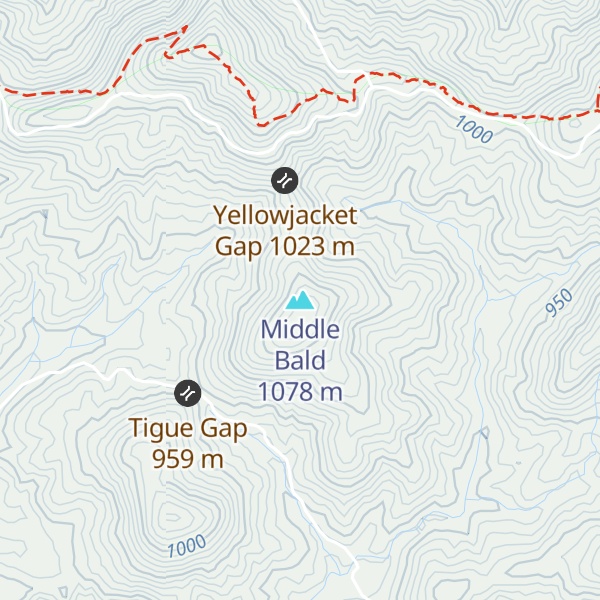 Map of Middle Bald