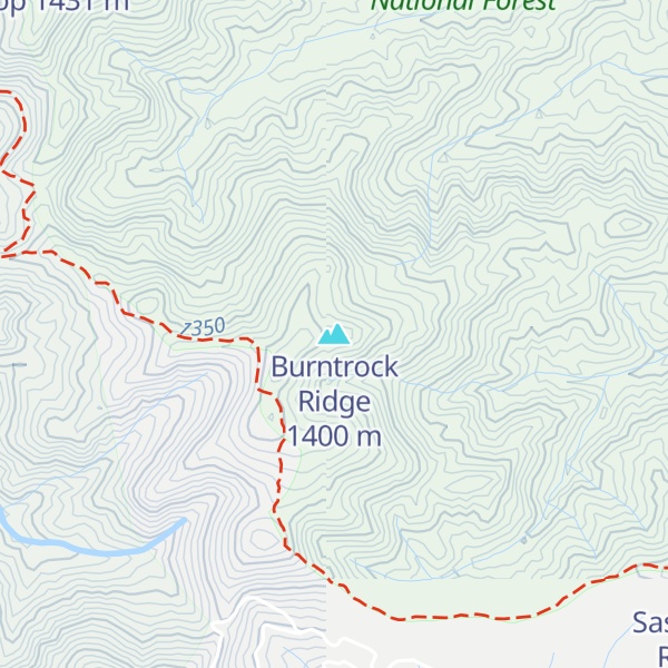 Map of Burntrock Ridge