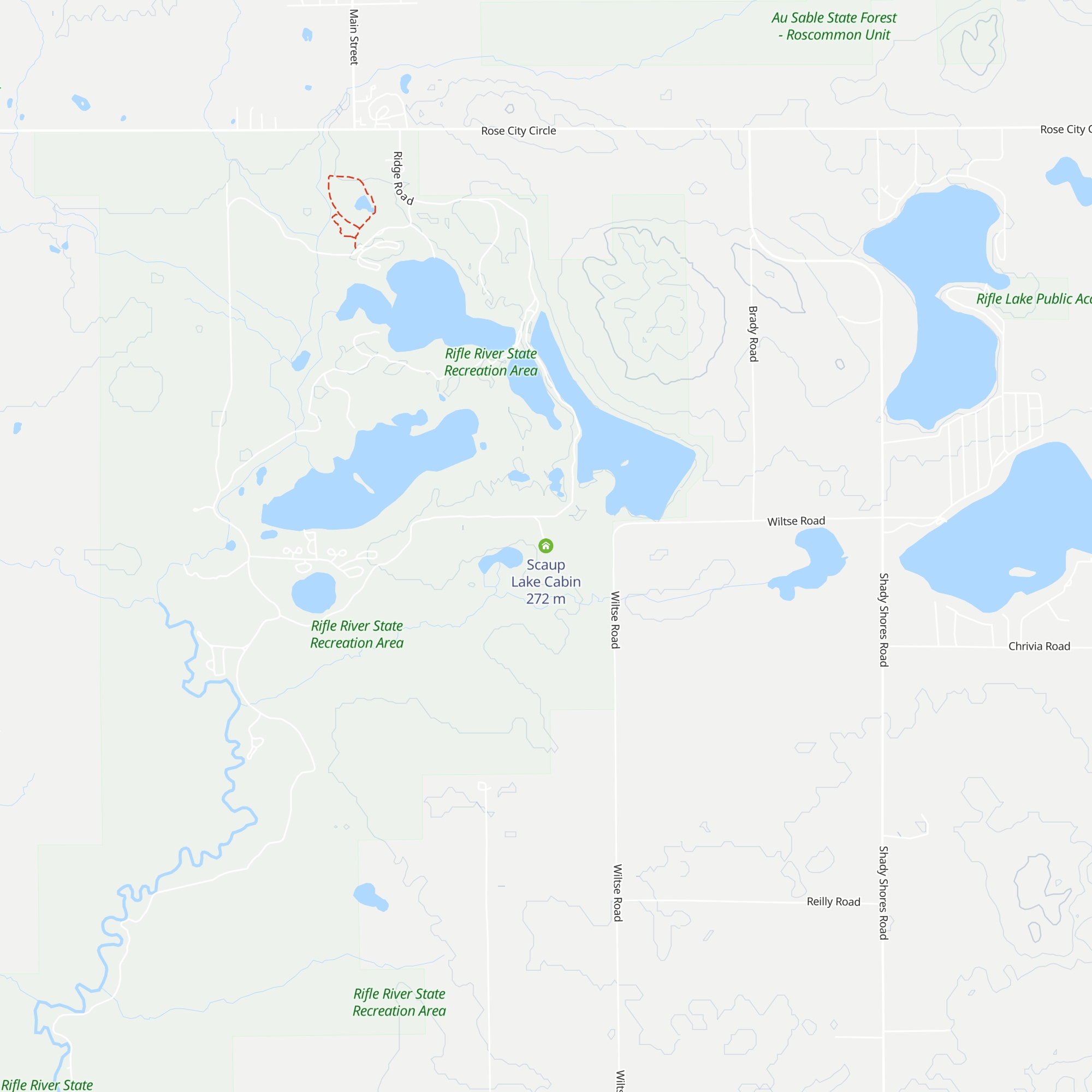 Scaup Lake Cabin map