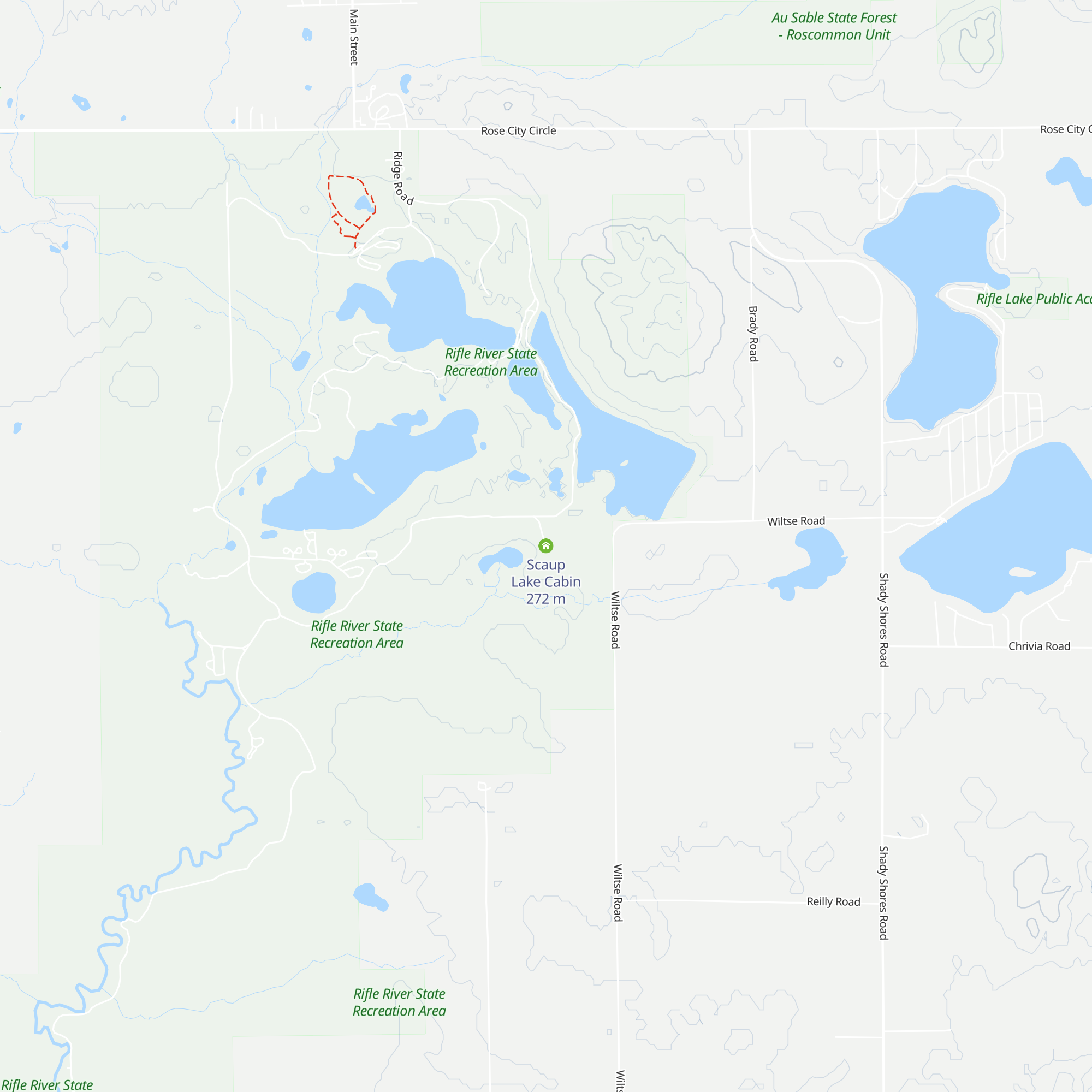 Scaup Lake Cabin map