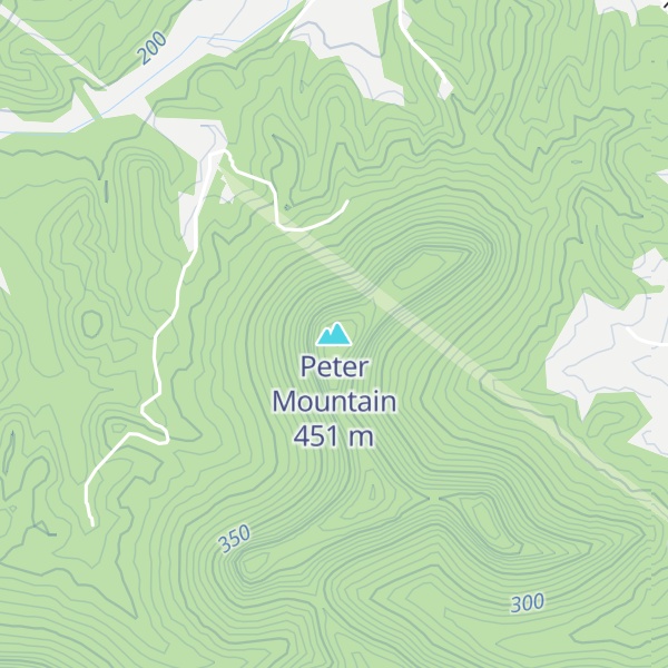 Map of Peter Mountain