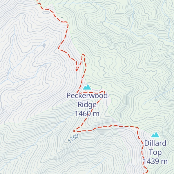 Map of Peckerwood Ridge