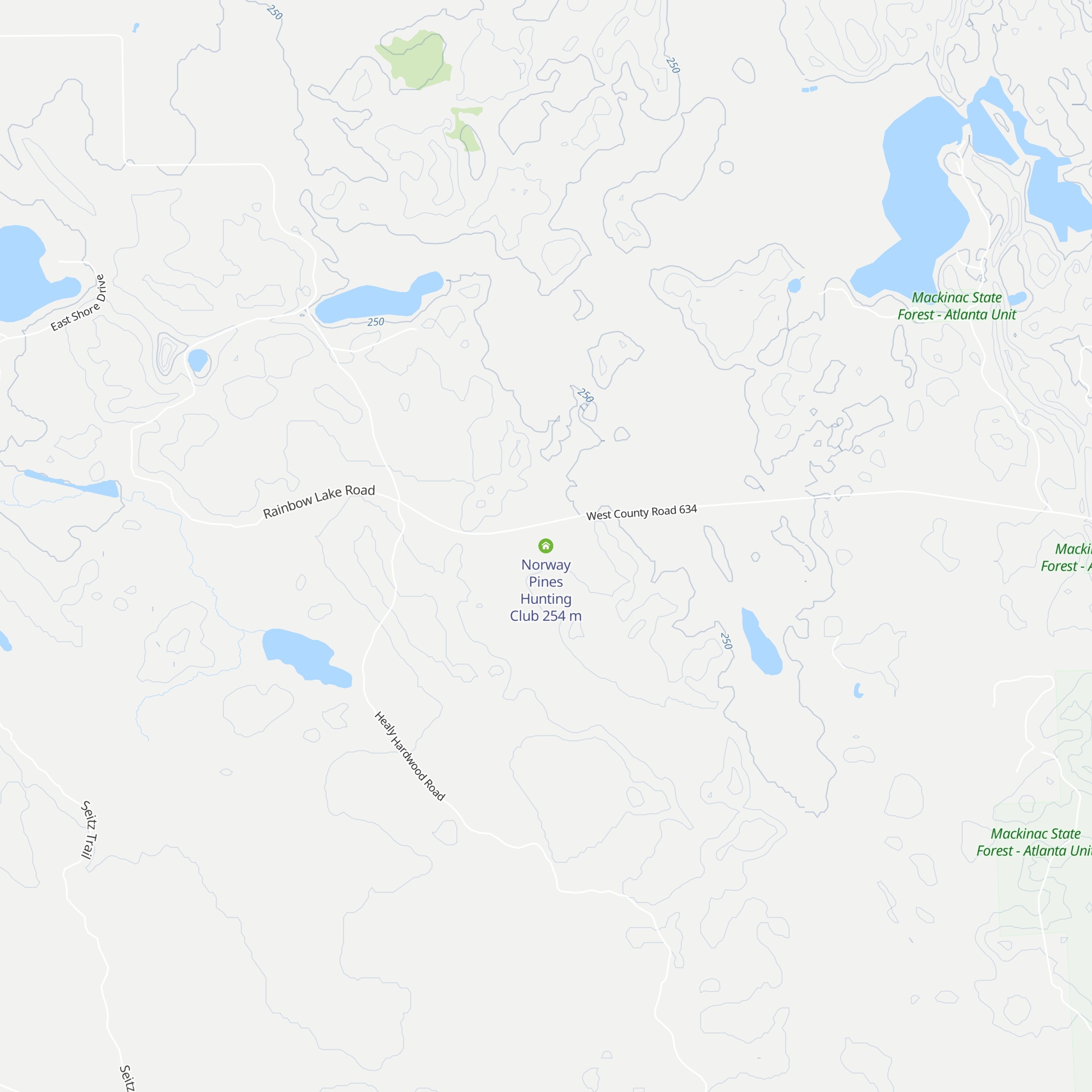 Norway Pines Hunting Club map