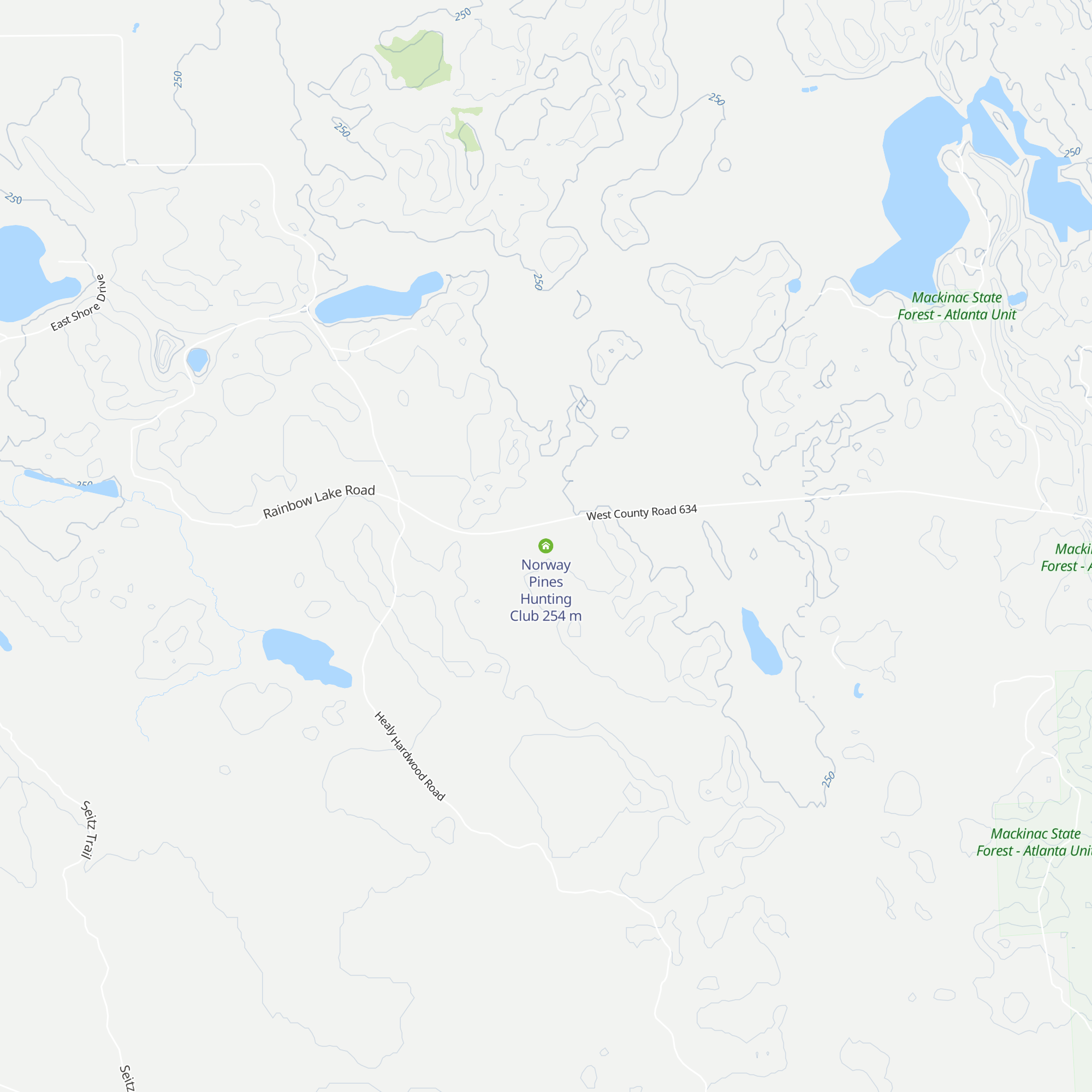 Norway Pines Hunting Club map