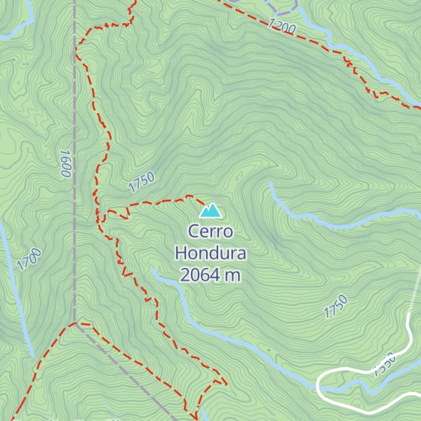 Map of Cerro Hondura
