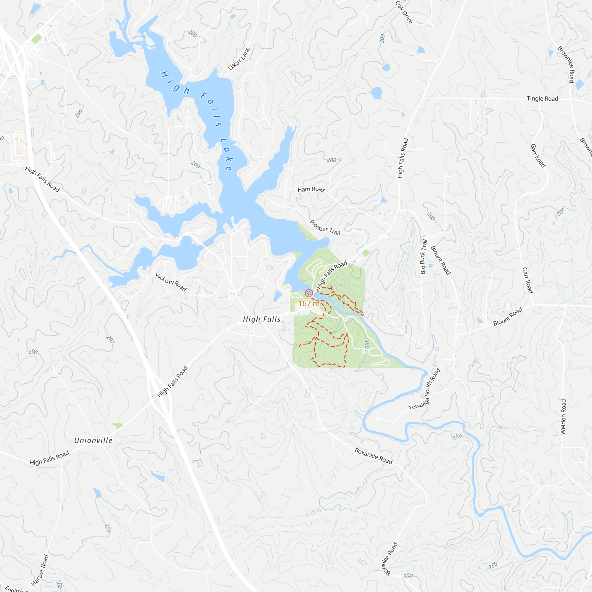 High Falls State Park Visitor Center & Registration map