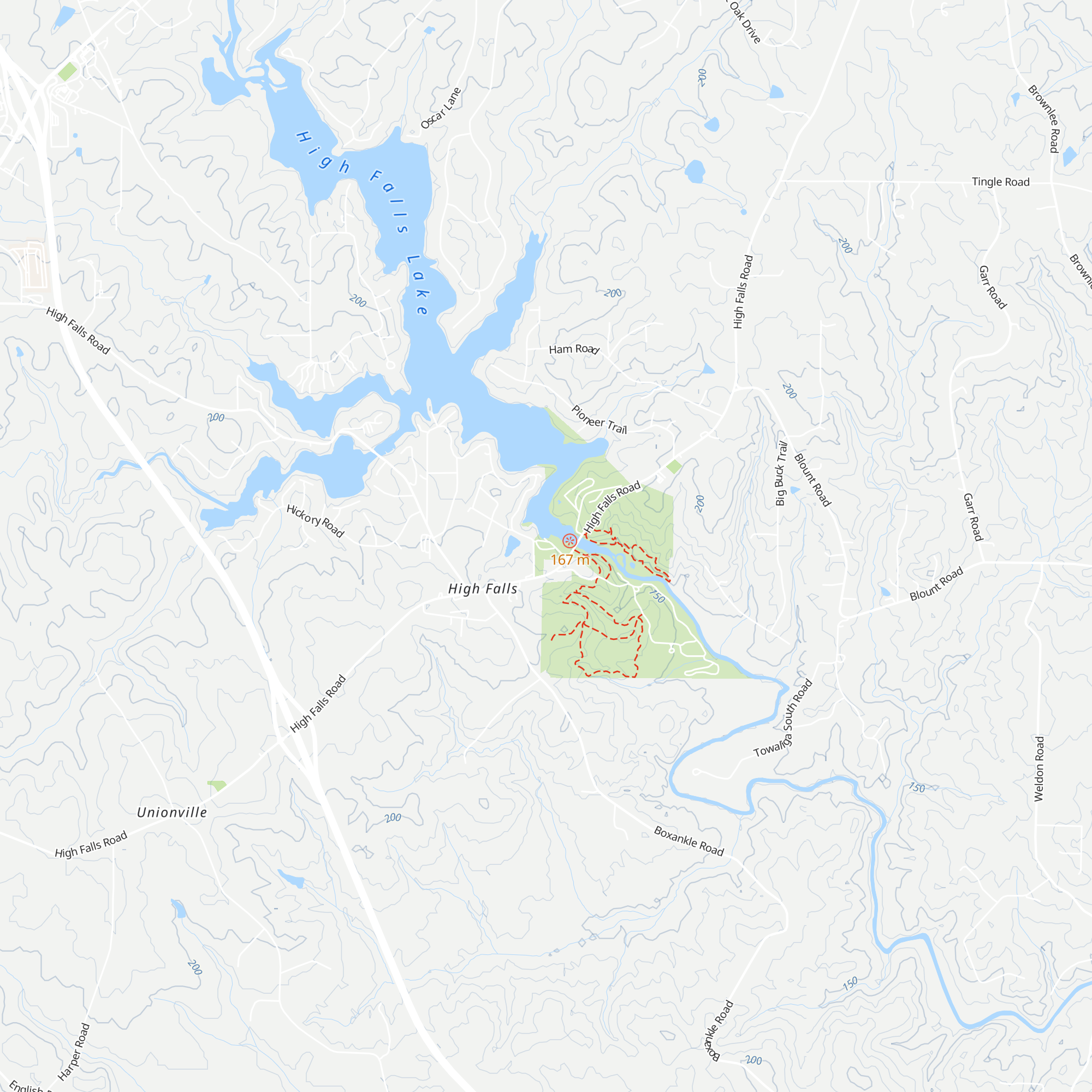 High Falls State Park Visitor Center & Registration map