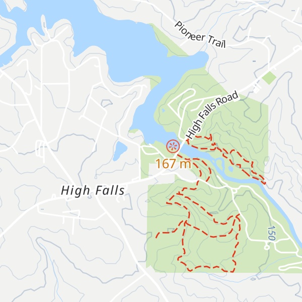 Map of High Falls State Park Visitor Center & Registration