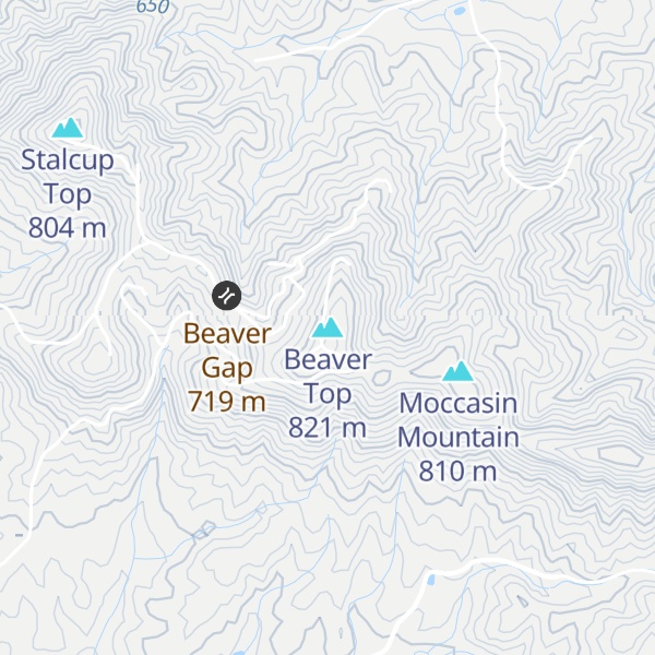 Map of Beaver Top
