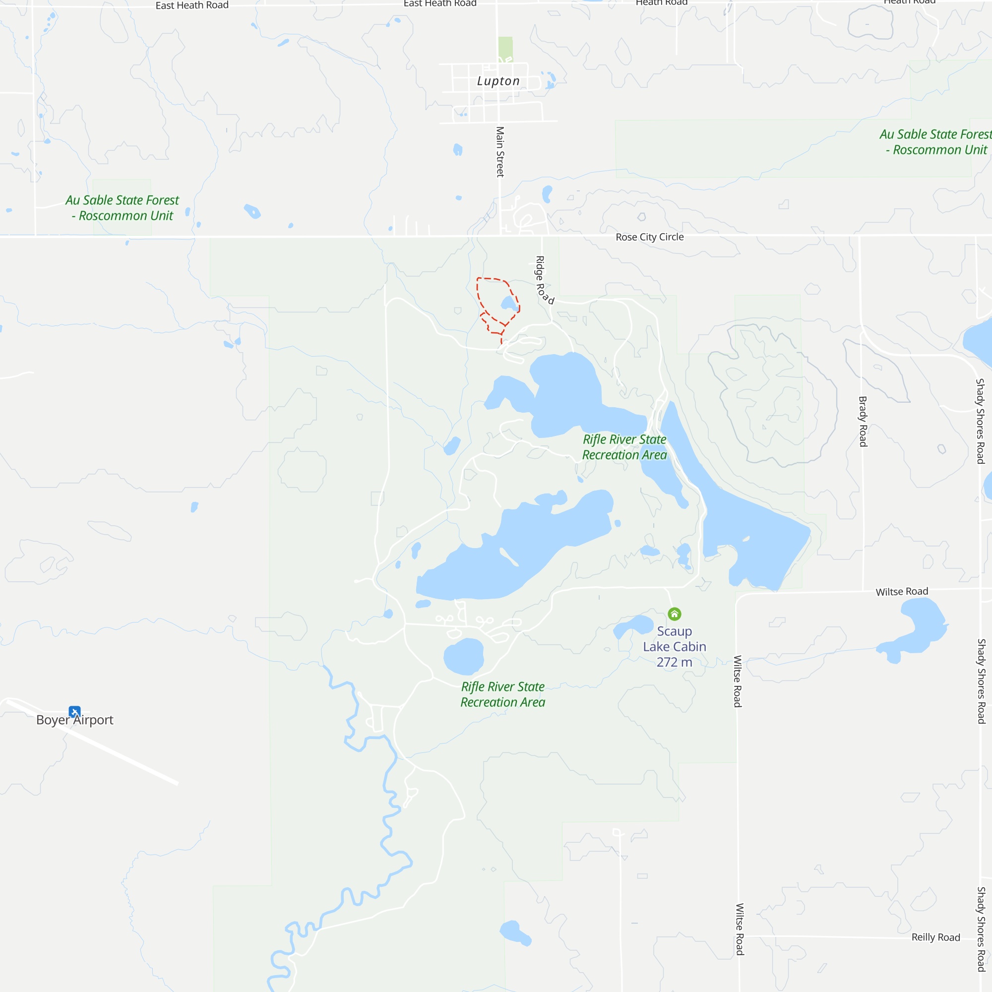 Devoe Lake Cabin map