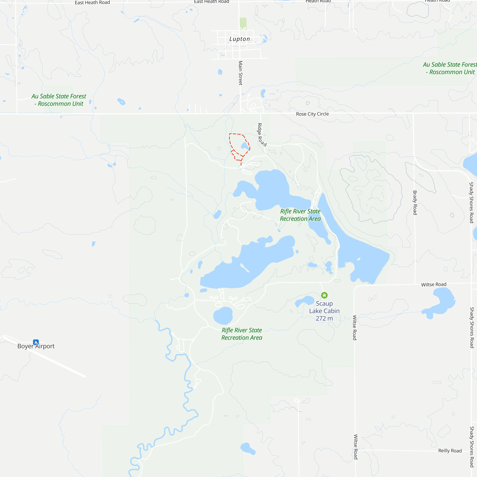 Devoe Lake Cabin map