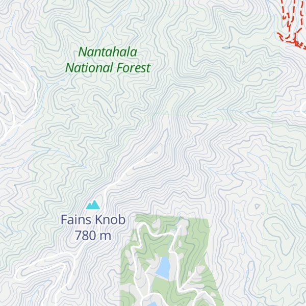 Map of Fain Mountain