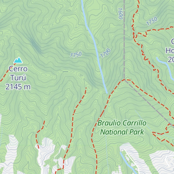 Map of Cerro Caricias