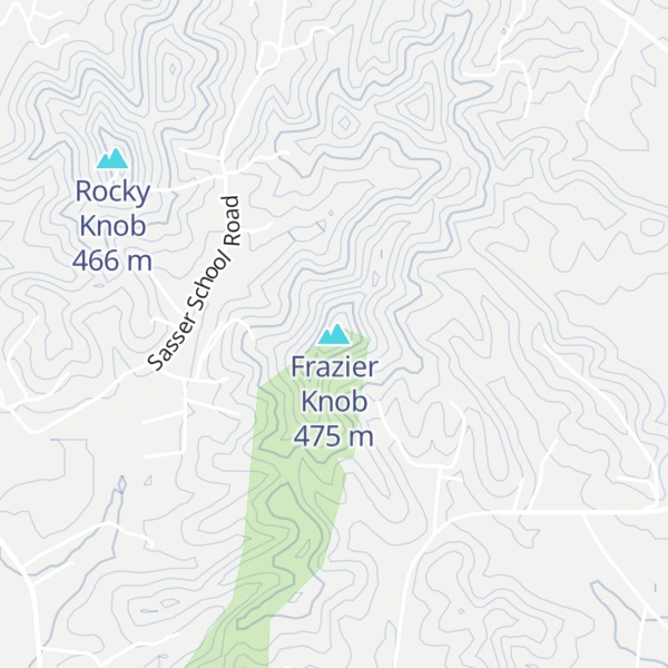 Map of Frazier Knob