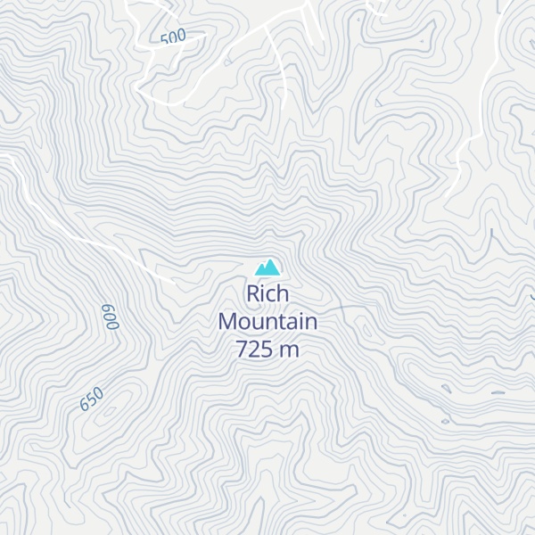 Map of Rich Mountain