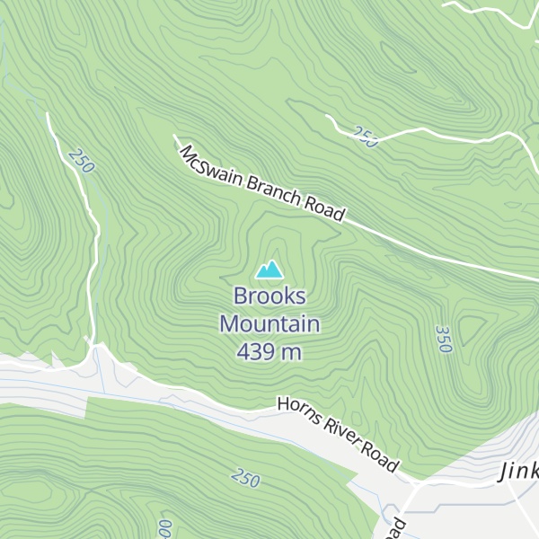 Map of Brooks Mountain