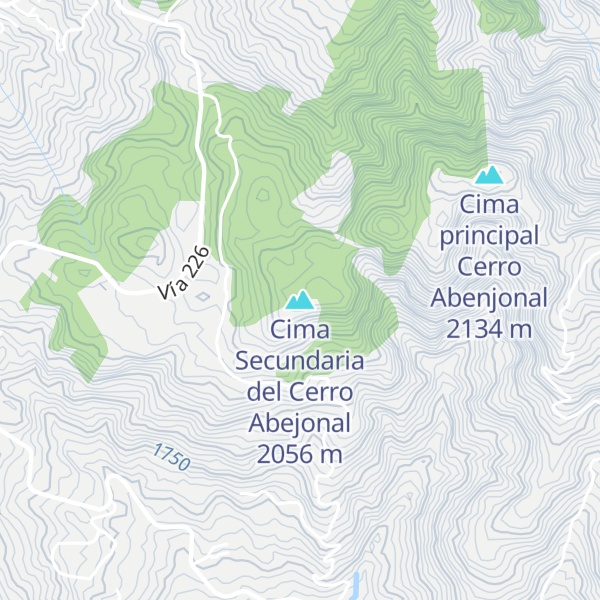 Map of Cima Secundaria del Cerro Abejonal