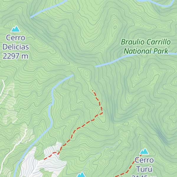 Map of Cerro Tibás
