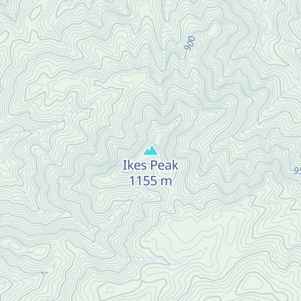 Map of Ikes Peak