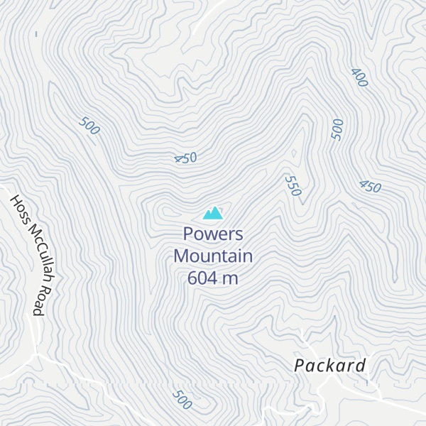Map of Powers Mountain