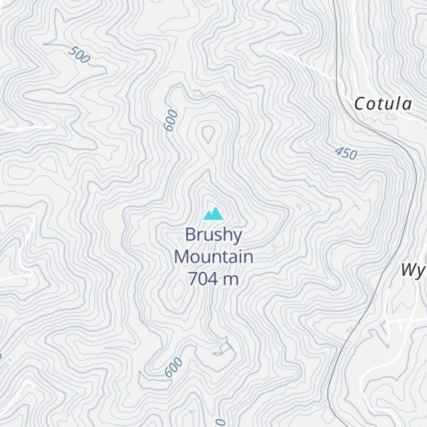 Map of Brushy Mountain