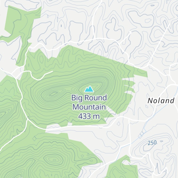 Map of Big Round Mountain