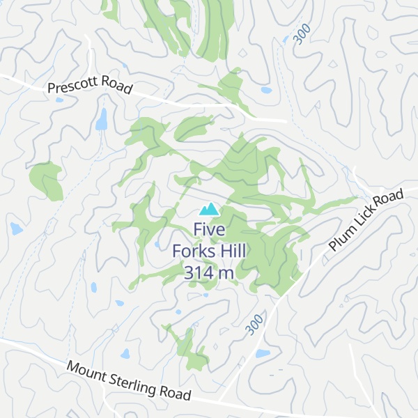 Map of Five Forks Hill