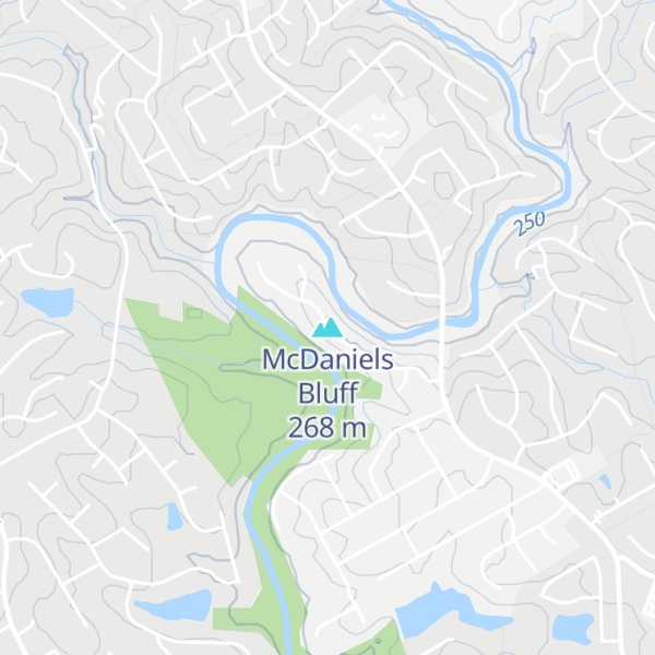 Map of McDaniels Bluff