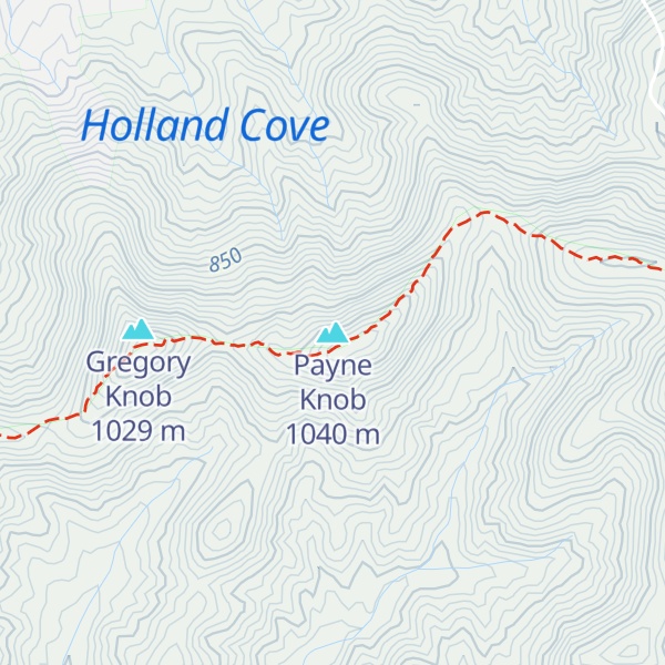 Map of Payne Knob