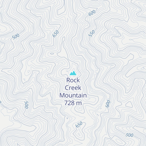 Map of Rock Creek Mountain
