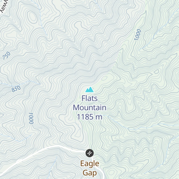 Map of Flats Mountain