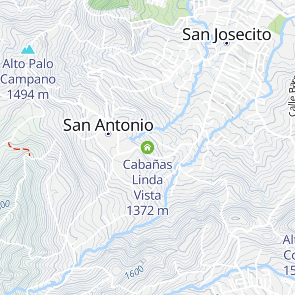 Map of Cabañas Linda Vista