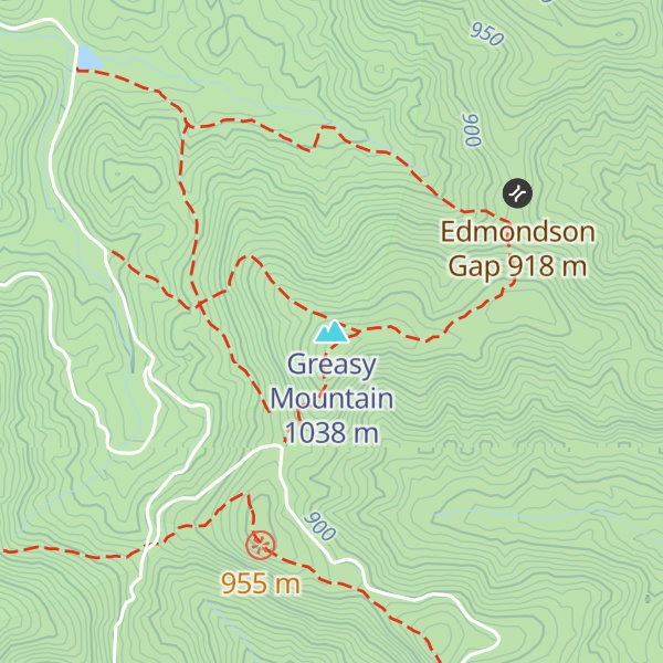 Map of Greasy Mountain