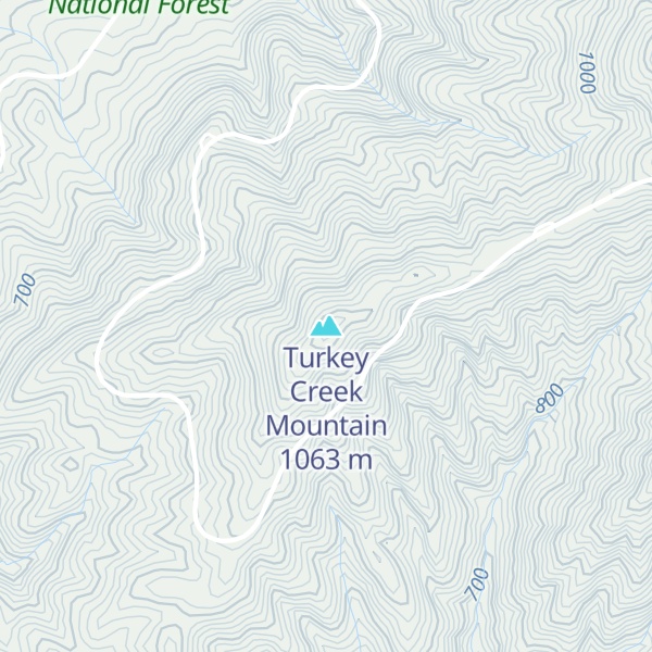 Map of Turkey Creek Mountain