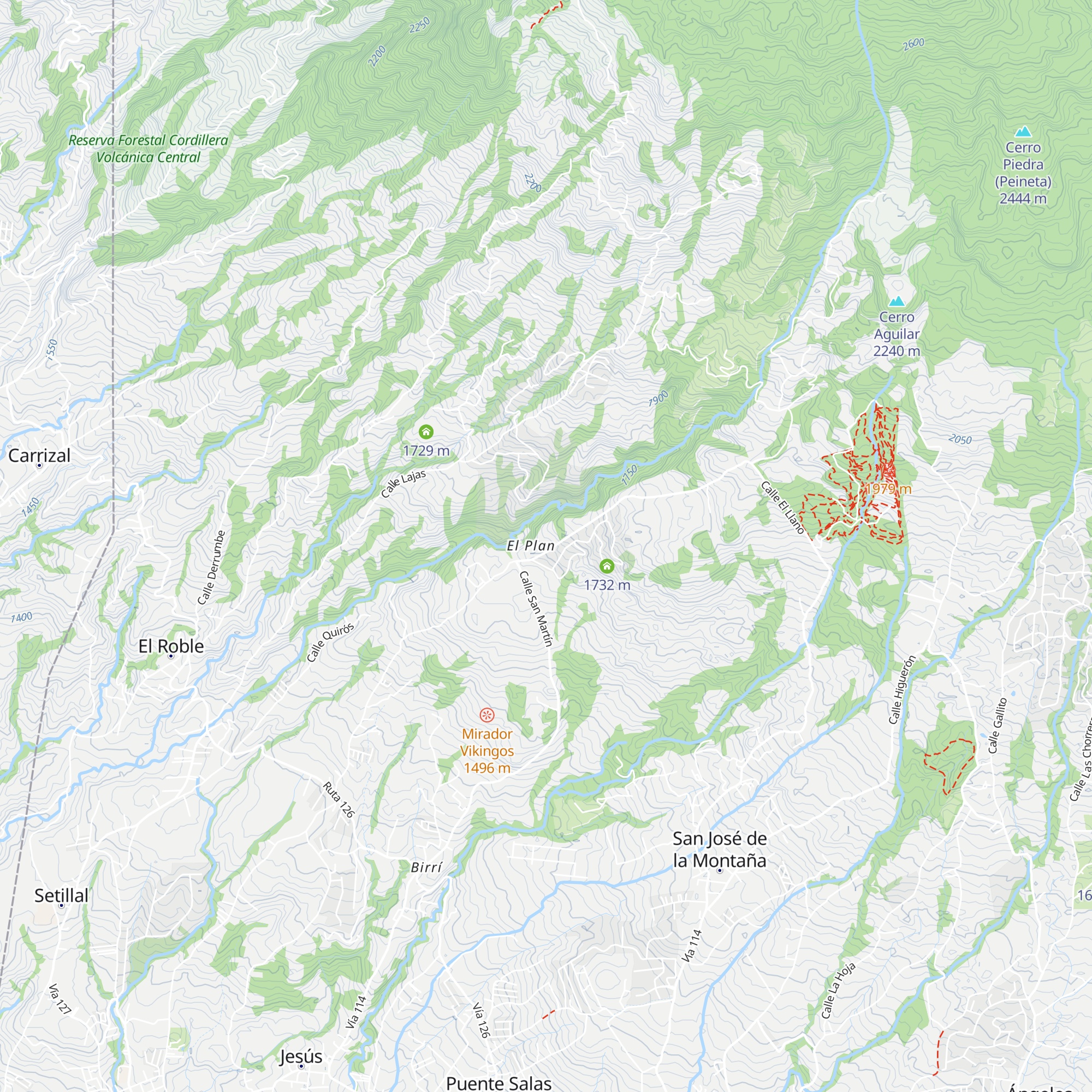 Cabañas Don Gollo map