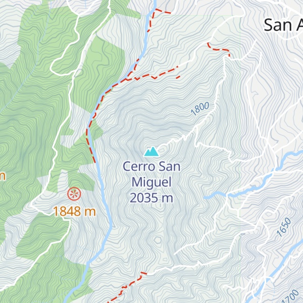 Map of Cerro San Miguel