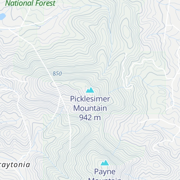 Map of Picklesimer Mountain