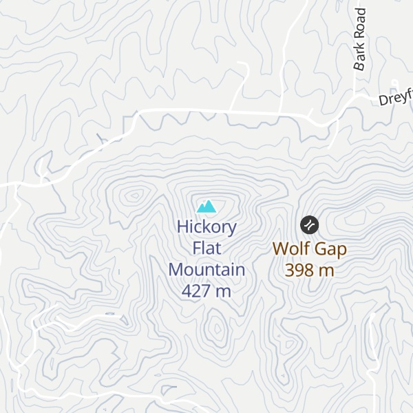 Map of Hickory Flat Mountain